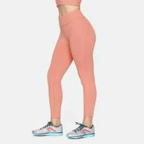 OUTDOOR VOICES TECHSWEAT FLEX LEGGINGS BEAUTIFUL CORAL ORANGE COLOR SIZE MEDIUM - Picture 2 of 9
